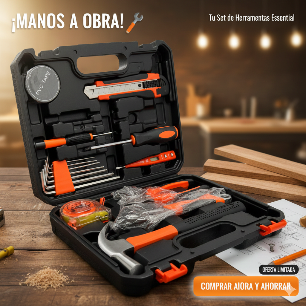 ¡MANOS A LA OBRA! 🛠️ Tu Set de Herramientas Esenciales para el Hogar y Proyectos